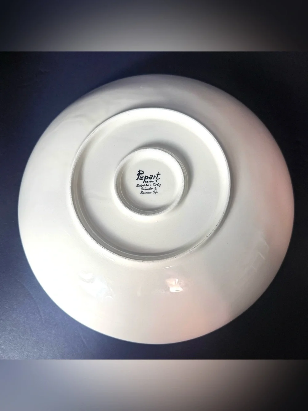 Papart Ceramic Fish Nautical Serving Pasta Bowl Hand painted 11 3/4 inch Jesus